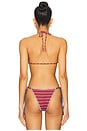 view 3 of 5 Paradise Bikini Top in Red Summer Stripe