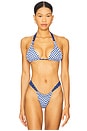view 1 of 4 Kealy Bikini Top in Starry Gingham Print