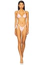 view 4 of 4 Kealy Satin Bikini Top in Fresh Rose