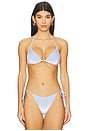 view 1 of 5 ТОП БИКИНИ ТРЕУГОЛЬНИКАМИ AMORE in French Blue