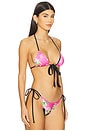 view 3 of 5 Coastal Triangle Bikini Top in Midnight Blossom