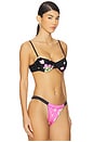 view 2 of 4 Morning Satin Underwire Bikini Top in Midnight Blossom