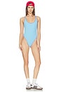 view 1 of 4 MAILLOT UNE PIÈCE CÔTELÉ VERONA in Capri Sky