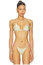 view 1 of 4 Nick Satin Bikini Top in Nymphaea