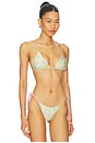 view 2 of 4 Nick Satin Bikini Top in Nymphaea