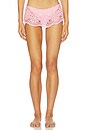 view 1 of 5 Shelly Crochet Bikini Bottom in Blush