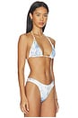 view 2 of 4 Ari Satin Bikini Top in Fleur De Bleu
