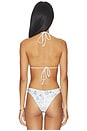 view 3 of 4 Ari Satin Bikini Top in Fleur De Bleu