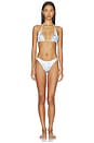 view 4 of 4 Dove Satin Bikini Bottom in Fleur De Bleu