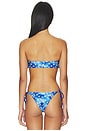 view 3 of 4 Gigi Satin Bandeau Bikini Top in Cosmic Bloom