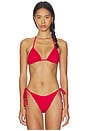 view 1 of 4 Nick Smocked Bikini Top in Classic Red