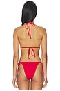 view 3 of 4 Nick Smocked Bikini Top in Classic Red
