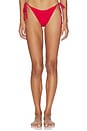 view 1 of 5 Soleil Smocked Bikini Bottom in Classic Red