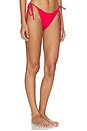 view 2 of 5 Soleil Smocked Bikini Bottom in Classic Red