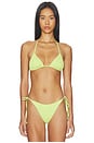 view 1 of 5 Nick Smocked Bikini Top in Sea Glass
