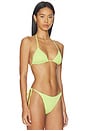 view 2 of 5 Nick Smocked Bikini Top in Sea Glass