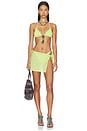 view 4 of 5 Nick Smocked Bikini Top in Sea Glass