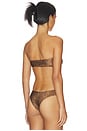 view 3 of 4 Gigi Satin Bandeau Bikini Top in Vintage Cheetah