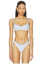 view 1 of 4 X Paige Lorenze Cola Ribbed Bikini Top in Something Blue