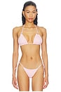 view 1 of 4 X Paige Lorenze Ari Ribbed Bikini Top in Blushing