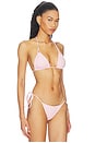view 2 of 4 X Paige Lorenze Ari Ribbed Bikini Top in Blushing