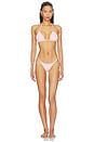 view 4 of 4 X Paige Lorenze Ari Ribbed Bikini Top in Blushing