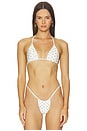view 1 of 4 X Paige Lorenze Nick Satin Bikini Top in Bride To Be