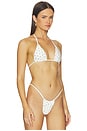 view 2 of 4 X Paige Lorenze Nick Satin Bikini Top in Bride To Be