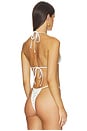 view 3 of 4 X Paige Lorenze Nick Satin Bikini Top in Bride To Be