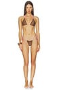 view 5 of 6 Ari Reversible Satin Bikini Top in Vintage Cheetah