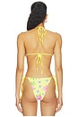 view 3 of 5 HAUT DE MAILLOTS DE BAIN TRIANGLE EN SATIN PERLÉ NICK  in Hibiscus Lemonade