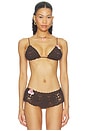 view 1 of 6 HAUT DE MAILLOT DE BAIN TRIANGLE EN CROCHET DEVON CARLSON ELENA in Daisy Lynn
