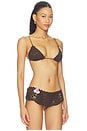 view 2 of 6 HAUT DE MAILLOT DE BAIN TRIANGLE EN CROCHET DEVON CARLSON ELENA in Daisy Lynn