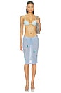 view 5 of 6 X Devon Lee Carlson Luna Sequin Bikini Bottom in Blue Bloom