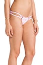 view 2 of 4 Mary-Jane Seamless Twisted Double Braided Side Bottom in Pink Chevron