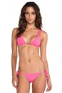 view 1 of 4 Mistos Seamless Triple Strap Triangle Top in Hot Pink