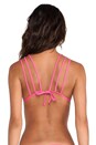 view 3 of 4 Mistos Seamless Triple Strap Triangle Top in Hot Pink
