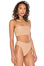 view 2 of 4 Jenna Ribbed Bikini Top in Sand
