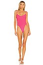 view 2 of 3 Marie Ribbed One Piece in Pink Punch