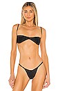 view 1 of 4 Tolly Ribbed Bikini Top in Black