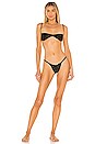 view 4 of 4 Tolly Ribbed Bikini Top in Black
