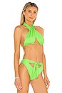 view 2 of 4 Bash Bikini Top in Green Glow