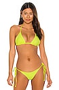 view 1 of 4 Sky Ribbed Bikini Top in Lemonade