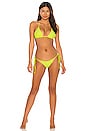 view 4 of 4 Sky Ribbed Bikini Top in Lemonade