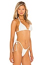 view 2 of 5 Tia Ribbed Bikini Top in White