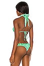 view 3 of 4 Bash Satin Bikini Top in Rainforest