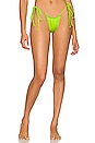 view 1 of 4 Tia Satin Bikini Bottom in Slime
