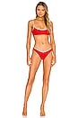 view 4 of 4 Dallas Jacquard Bikini Top in Flame