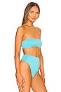 view 2 of 4 Jean Plisse Beandeau Bikini Top in Aquamarine