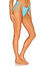view 2 of 4 Tia Plisse Bikini Bottom in Aquamarine
